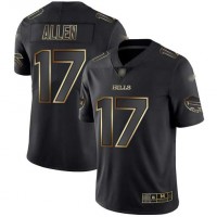 Nike Buffalo Bills #17 Josh Allen Black/Gold Men's Stitched NFL Vapor Untouchable Limited Jersey
