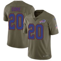 Nike Buffalo Bills #20 Frank Gore Olive Men's Stitched NFL Limited 2017 Salute To Service Jersey