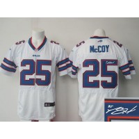 Nike Buffalo Bills #25 LeSean McCoy White Men's Stitched NFL Elite Autographed Jersey