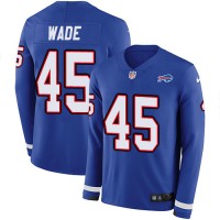 Nike Buffalo Bills #45 Christian Wade Royal Blue Team Color Men's Stitched NFL Limited Therma Long Sleeve Jersey