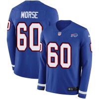 Nike Buffalo Bills #60 Mitch Morse Royal Blue Team Color Men's Stitched NFL Limited Therma Long Sleeve Jersey