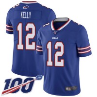 Nike Buffalo Bills #12 Jim Kelly Royal Blue Team Color Men's Stitched NFL 100th Season Vapor Limited Jersey