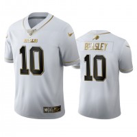 Buffalo Buffalo Bills #10 Cole Beasley Men's Nike White Golden Edition Vapor Limited NFL 100 Jersey