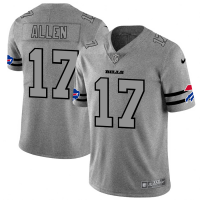 Buffalo Buffalo Bills #17 Josh Allen Men's Nike Gray Gridiron II Vapor Untouchable Limited NFL Jersey