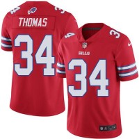 Nike Buffalo Bills #34 Thurman Thomas Red Men's Stitched NFL Elite Rush Jersey