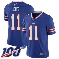 Nike Buffalo Bills #11 Zay Jones Royal Blue Team Color Men's Stitched NFL 100th Season Vapor Limited Jersey