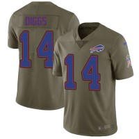 Nike Buffalo Bills #14 Stefon Diggs Olive Men's Stitched NFL Limited 2017 Salute To Service Jersey