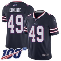 Nike Buffalo Bills #49 Tremaine Edmunds Navy Men's Stitched NFL Limited Inverted Legend 100th Season Jersey