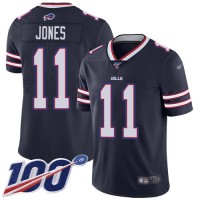 Nike Buffalo Bills #11 Zay Jones Navy Men's Stitched NFL Limited Inverted Legend 100th Season Jersey