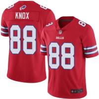 Nike Buffalo Bills #88 Dawson Knox Red Men's Stitched NFL Limited Rush Jersey