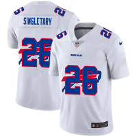 Buffalo Buffalo Bills?#26 Devin Singletary White Men's Nike Team Logo Dual Overlap Limited NFL Jersey