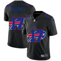 Buffalo Buffalo Bills #17 Josh Allen Men's Nike Team Logo Dual Overlap Limited NFL Jersey Black