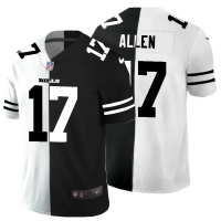 Buffalo Buffalo Bills #17 Josh Allen Men's Black V White Peace Split Nike Vapor Untouchable Limited NFL Jersey