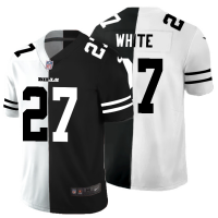 Buffalo Buffalo Bills #27 Tre'Davious White Men's Black V White Peace Split Nike Vapor Untouchable Limited NFL Jersey