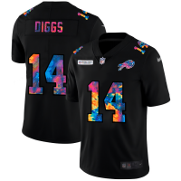 Buffalo Buffalo Bills #14 Stefon Diggs Men's Nike Multi-Color Black 2020 NFL Crucial Catch Vapor Untouchable Limited Jersey