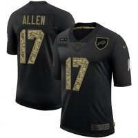Buffalo Buffalo Bills #17 Josh Allen Men's Nike 2020 Salute To Service Camo Limited NFL Jersey Black