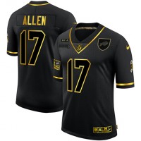 Buffalo Buffalo Bills #17 Josh Allen Men's Nike 2020 Salute To Service Golden Limited NFL Jersey Black