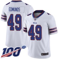 Nike Buffalo Bills #49 Tremaine Edmunds White Men's Stitched NFL 100th Season Vapor Limited Jersey