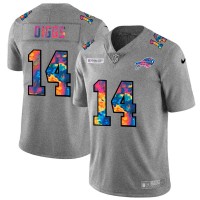 Buffalo Buffalo Bills #14 Stefon Diggs Men's Nike Multi-Color 2020 NFL Crucial Catch NFL Jersey Greyheather