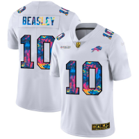 Buffalo Buffalo Bills #10 Cole Beasley Men's White Nike Multi-Color 2020 NFL Crucial Catch Limited NFL Jersey