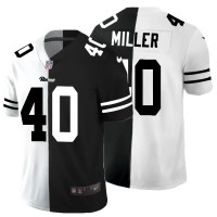 Buffalo Buffalo Bills #40 Von Miller Men's Black V White Peace Split Nike Vapor Untouchable Limited NFL Jersey
