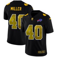 Buffalo Buffalo Bills #40 Von Miller Men's Black Nike Golden Sequin Vapor Limited NFL Jersey