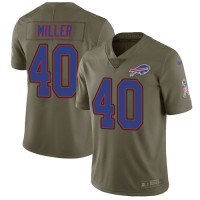 Nike Buffalo Bills #40 Von Miller Olive Men's Stitched NFL Limited 2017 Salute To Service Jersey