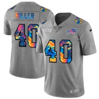 Buffalo Buffalo Bills #40 Von Miller Men's Nike Multi-Color 2020 NFL Crucial Catch NFL Jersey Greyheather