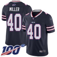 Nike Buffalo Bills #40 Von Miller Navy Men's Stitched NFL Limited Inverted Legend 100th Season Jersey