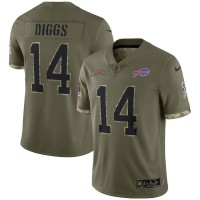 Buffalo Buffalo Bills #14 Stefon Diggs Nike Men's 2022 Salute To Service Limited Jersey - Olive