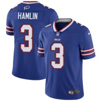Nike Buffalo Bills #3 Damar Hamlin Royal Blue Team Color Men's Stitched NFL Vapor Untouchable Limited Jersey