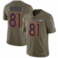 Nike Denver Broncos #81 Tim Patrick Olive Men's Stitched NFL Limited 2017 Salute To Service Jersey