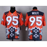 Nike Denver Broncos #95 Derek Wolfe Orange Men's Stitched NFL Elite Noble Fashion Jersey