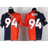 Nike Denver Broncos #94 DeMarcus Ware Orange/Navy Blue Men's Stitched NFL Elite Split Jersey