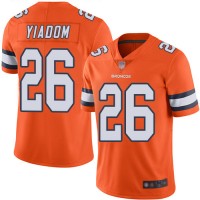 Nike Denver Broncos #26 Isaac Yiadom Orange Men's Stitched NFL Limited Rush Jersey