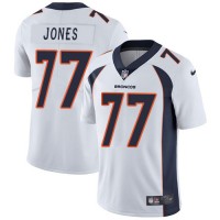Nike Denver Broncos #77 Sam Jones White Men's Stitched NFL Vapor Untouchable Limited Jersey