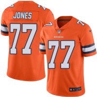 Nike Denver Broncos #77 Sam Jones Orange Men's Stitched NFL Limited Rush Jersey