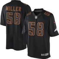 Nike Denver Broncos #58 Von Miller Black Men's Stitched NFL Impact Limited Jersey