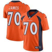 Nike Denver Broncos #70 Ja'Wuan James Orange Team Color Men's Stitched NFL Vapor Untouchable Limited Jersey