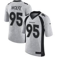 Nike Denver Broncos #95 Derek Wolfe Gray Men's Stitched NFL Limited Gridiron Gray II Jersey