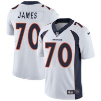 Nike Denver Broncos #70 Ja'Wuan James White Men's Stitched NFL Vapor Untouchable Limited Jersey