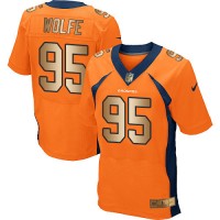 Nike Denver Broncos #95 Derek Wolfe Orange Team Color Men's Stitched NFL New Elite Gold Jersey