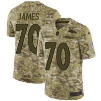Nike Denver Broncos #70 Ja'Wuan James Camo Men's Stitched NFL Limited 2018 Salute To Service Jersey
