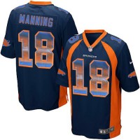 Nike Denver Broncos #18 Peyton Manning Navy Blue Alternate Men's Stitched NFL Limited Strobe Jersey