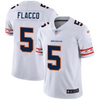 Denver Denver Broncos #5 Joe Flacco Nike White Team Logo Vapor Limited NFL Jersey