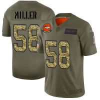 Denver Denver Broncos #58 Von Miller Men's Nike 2019 Olive Camo Salute To Service Limited NFL Jersey