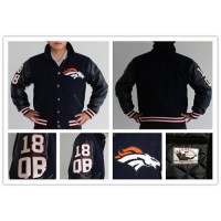 Mitchell And Ness NFL Denver Denver Broncos #18 Peyton Manning Authentic Wool Jacket