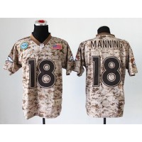 Nike Denver Broncos #18 Peyton Manning Camo Men's Stitched NFL New Elite USMC Jersey