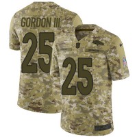 Nike Denver Broncos #25 Melvin Gordon III Camo Men's Stitched NFL Limited 2018 Salute To Service Jersey