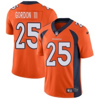 Nike Denver Broncos #25 Melvin Gordon III Orange Team Color Men's Stitched NFL Vapor Untouchable Limited Jersey